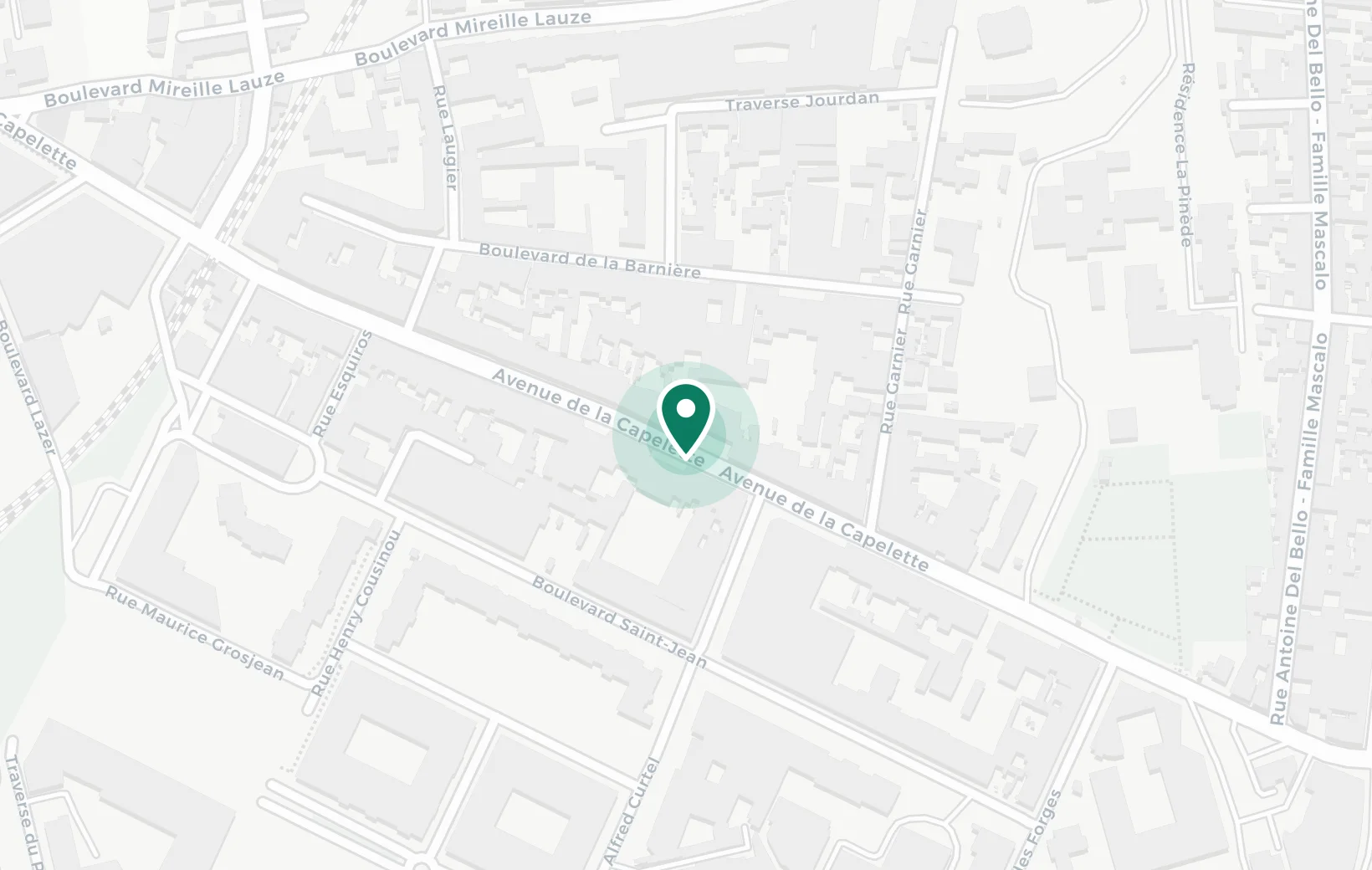 Plan du quartier — 179, avenue de la Capelette, 13010 Marseille